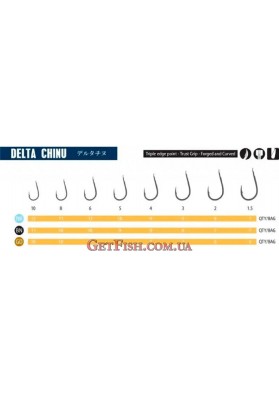 Крючок Fudo Delta Chinu 4 Black Nickel 6шт.