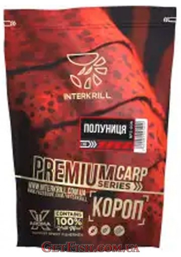 Прикормка Premium Interkrill Карп-Клубника 1 кг