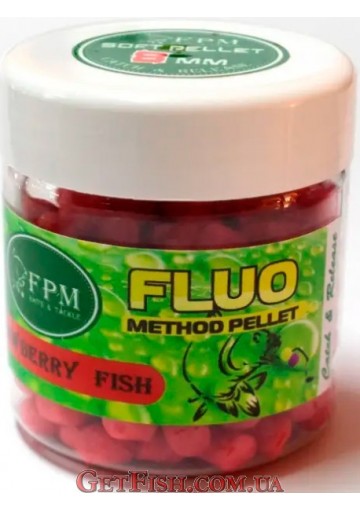 Soft Method Pellet Fluo FPM 8мм 50г Strawberry-Fish Полуниця-Риба