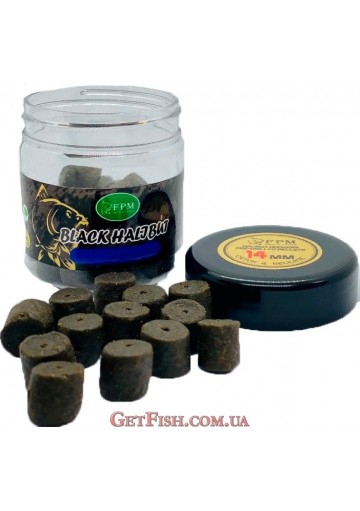 Плет Hook Pellet Black Halibut 14mm 100g в банке GLM Plum Ракушка Слива +стопор