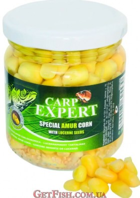 Кукурудза Energofish Carp Expert без сиропу 10-15 мм 212 мл Amur Special з насінням люцерни