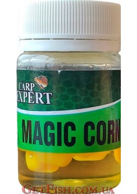 Кукурудза в дипе Carp Expert Magic Corn Pop-Up Vanilla M Fluo Yellow (8-10мм) 25шт Ваніль