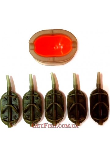 Набір Carp Expert 5 годівниць Flat Method Feeder 30-40-50-60-70г з м'якою перс формою