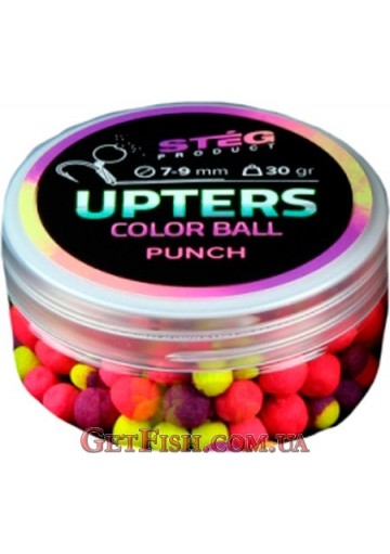 Бойлы Steg Upters Color Ball Пунш (Punch) 7-9мм 30гр
