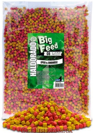 Пеллет Big Feed - C6 Pellet 6 mm - Eper & Ananász (Клубника ананас) 2,5кг