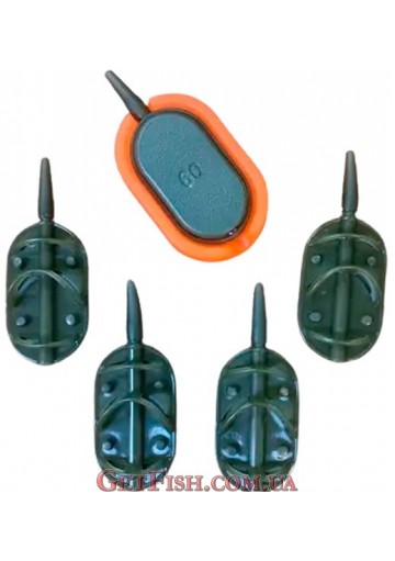 Набір 5 годівниці Flat Method Feeder 40-50-60-70-80г з перс формою