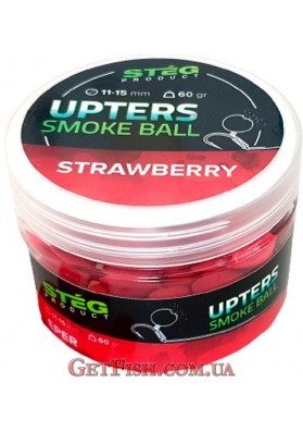 Бойлы Steg Upters Smoke Ball Клубника (Strawberry) 11-15мм 60гр