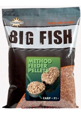Пеллет Dynamite Baits Big Fish F1 Method Feeder Pellets - Kukorica Ízesítésű Micropellet 1,8kg