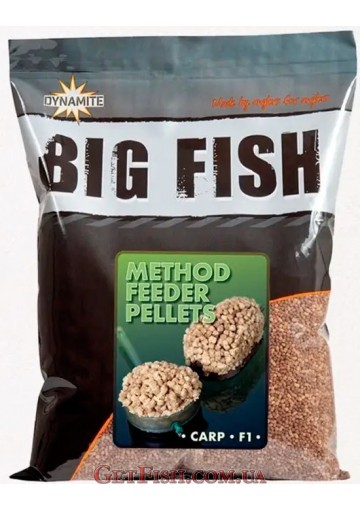 Пелет Dynamite Baits Big Fish F1 Method Feeder Pellets - Kukorica Ízesítésű Micropellet 1,8kg
