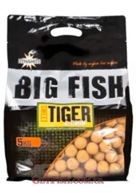 Бойлы Dynamite Baits Big Fish Sweet Tiger & Corn Boilie - Édes Tigrismogyoró & Kukorica Bojli 15mm 5kg