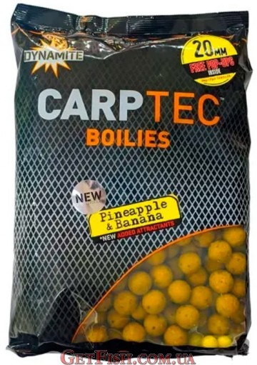 Бойлы тонущие Dynamite Baits CarpTec Bojli Pineapple & Banana - Etető Bojli 1,8kg 20mm