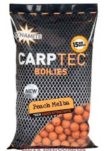 Бойлы тонущие Dynamite Baits CarpTec Bojli Peach Melba - Francia Barackos Fagyi Bojli 20mm 1,8kg