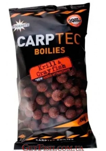 Бойлы тонущие Dynamite Baits CarpTec Krill & Crayfish - Etető Bojli 20mm 1,8kg
