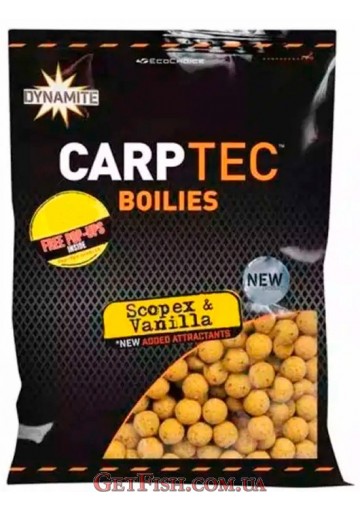 Бойлы тонущие Dynamite Baits CarpTec Scopex & Vanilia Bojli - Etető Bojli 20mm 1,8kg