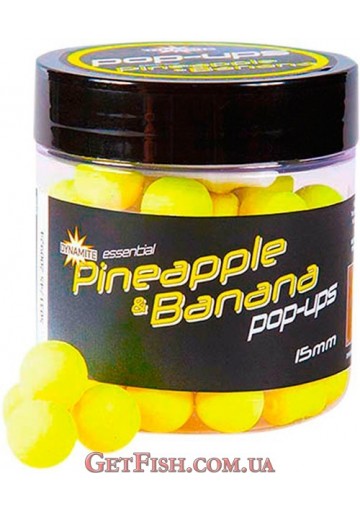 Бойлы Dynamite Baits Florent Fluro Ananász Banán Pop-Up Csali – 15mm