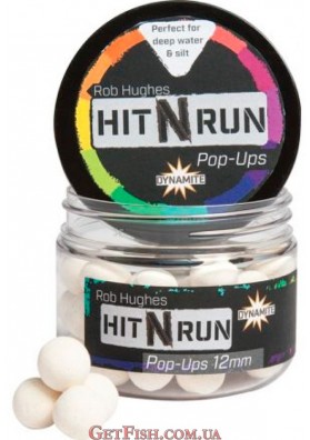 Бойлы Dynamite Baits Hit n Run Pop-Ups Bright White 12mm