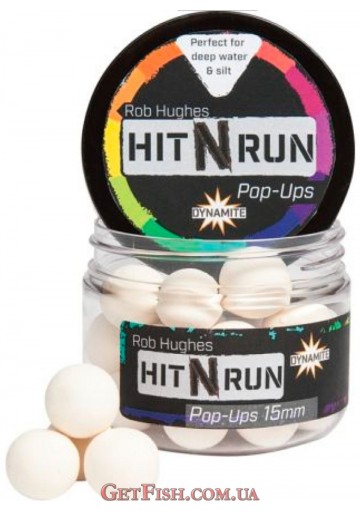 Бойли Dynamite Baits Hit n Run Pop-Ups Bright White 15mm