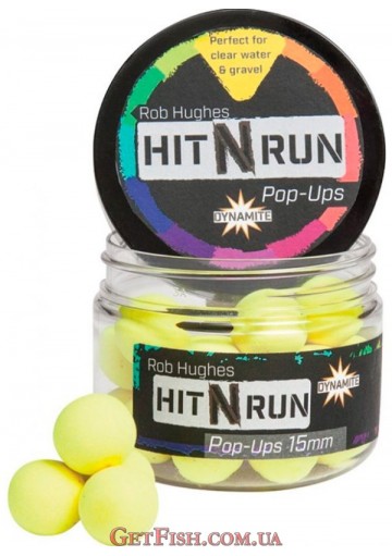 Бойлы Dynamite Baits Hit n Run Pop-Ups Yellow 12mm