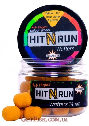 Бойли Dynamite Baits Hit n Run Wafter - Yellow 14mm