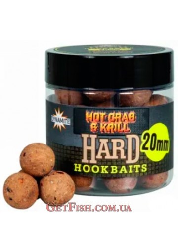 Бойли Dynamite Baits Hot Crab & Krill Hard Hook Boilie - Kemény Csalizó Bojli 20mm