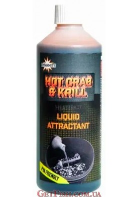 Ліквід Dynamite Baits Hot Crab & Krill Liquid - PVA Barát Aroma 500ml