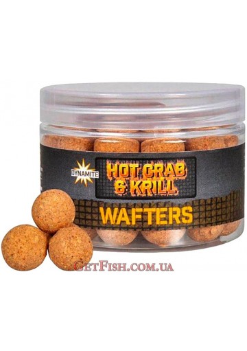 Бойли Dynamite Baits Hot Crab & Krill Wafter 15mm