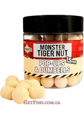 Бойлы Dynamite Baits Monster Tigrismogyoró Fluro Pop-Up & Dumbell 15mm