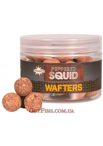 Бойлы Dynamite Baits Peppered Squid Wafter - Tintahal Wafter Csali 15mm
