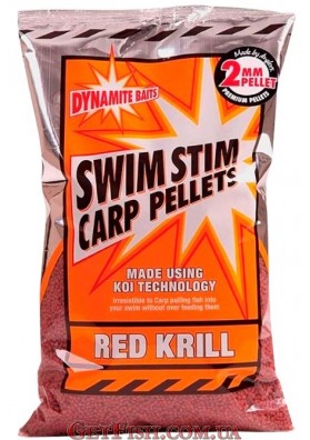 Пелет Dynamite Baits Red Krill Swim Stim Pellet 2mm 900g