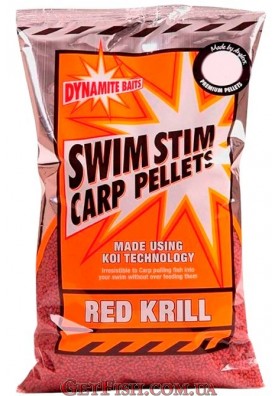 Пеллет Dynamite Baits Red Krill Swim Stim Pellet 3mm 900g