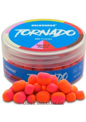 Бойлы Haldorádó TORNADO Method 6-8 mm - Tintahal & Barack - Кальмар Абрикос