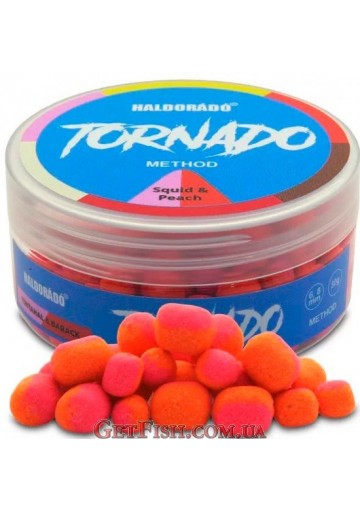 Бойли Haldorádó TORNADO Method 6-8 mm - Tintahal & Barack - Кальмар Абрикос