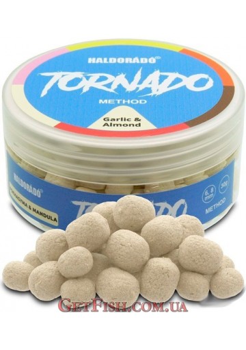 Бойли Haldorádó TORNADO Method 6-8 mm - Fokhagyma & Mandula - Мигдаль-часник