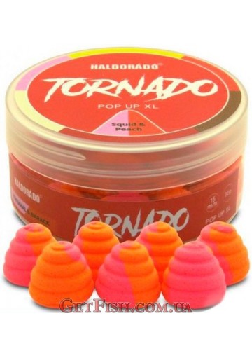Бойли Haldorádó TORNADO Pop Up XL 15 mm - Tintahal & Barack - Кальмар Абрикос