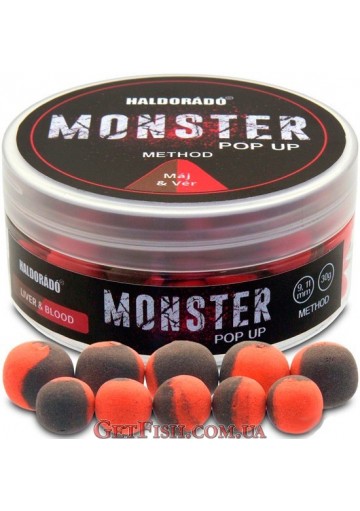 Бойли Haldorádó Monster Pop-up 9-11 mm Máj & Vér - Печінка + Кров 30гр.