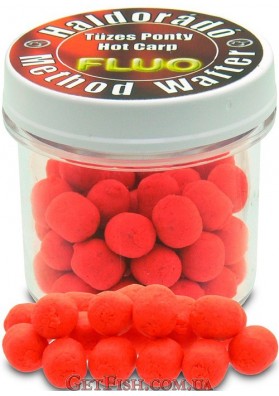 Бойли Fluo Method Wafter 8 mm - Tüzes Ponty (Вогненний короп)